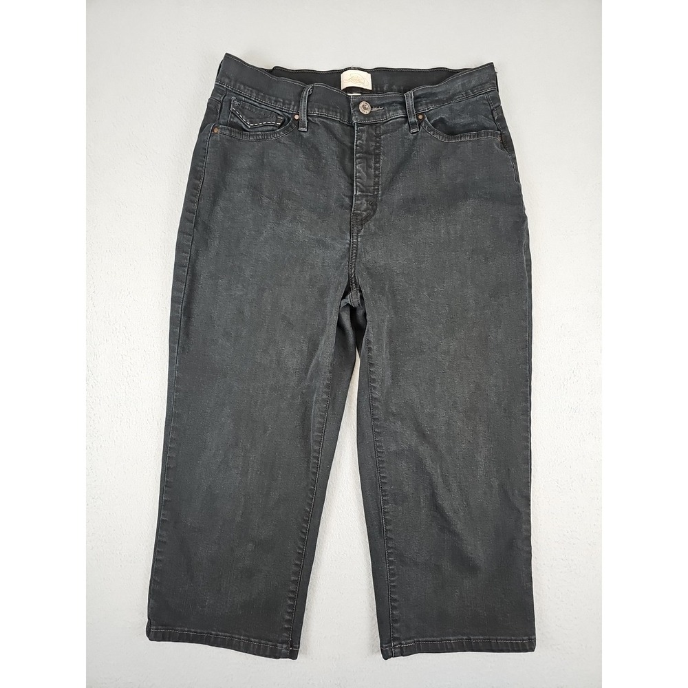 Levi's 512 Capri Women's‎ 12 29x19 Perfectly Slimming Black Denim Jeans